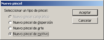 Elegimos pincel de motivo.