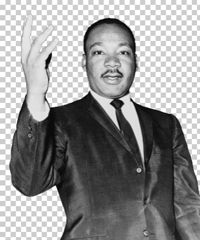 Martin Luther King silueteado.