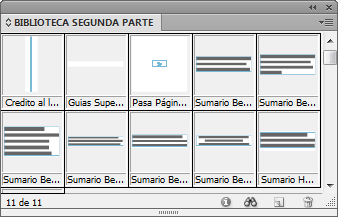 Una biblioteca de InDesign.