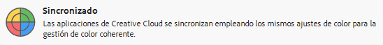 La sincronización de la gestión de color en Adobe Bridge.