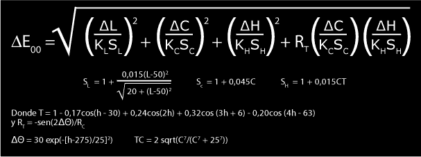 La fórmula CIE2000