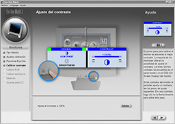 El cuadro de diálogo para fijar el contraste.