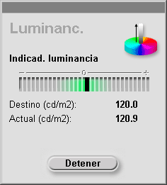 El cuadro para fijar la luminancia