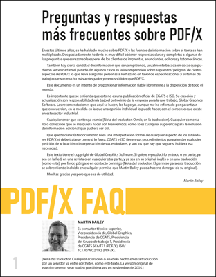 Preguntas y respuestas sobre PDF/X.