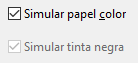 La preferencia de simular el color del papel en Acrobat Pro.