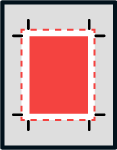 Icono de sangre en imprenta.