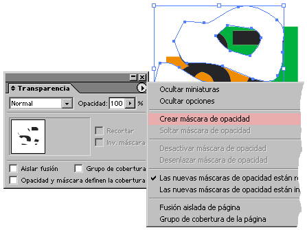 Así se crea una máscara de opacidad.