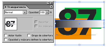 Un degradado puede ser máscara de opacidad.
