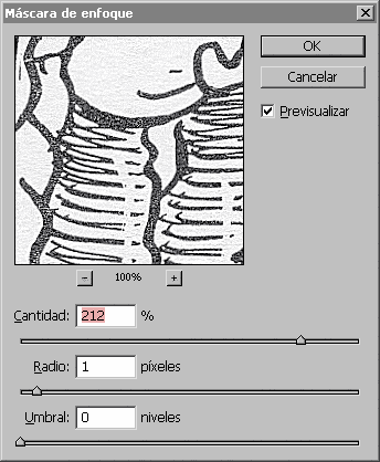 Aplicar máscara de desenfoque.