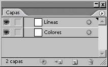 Capas para color y línea.