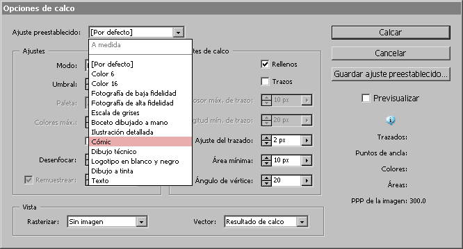Opciones de escaneo.