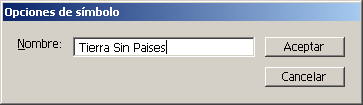 Asignamos nombre al símbolo.