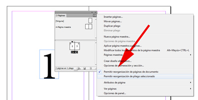 Forzar página par o impar con numeración de pliego en InDesign.