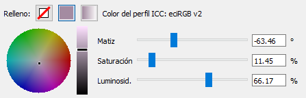 Un espacio de color RGB con perfil ICC en Enfocus PitStop Pro.