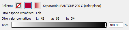 Un espacio de color separación en el inspector de Enfocus PitStop Pro.