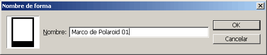 Dale un nombre a la forma personalizada.